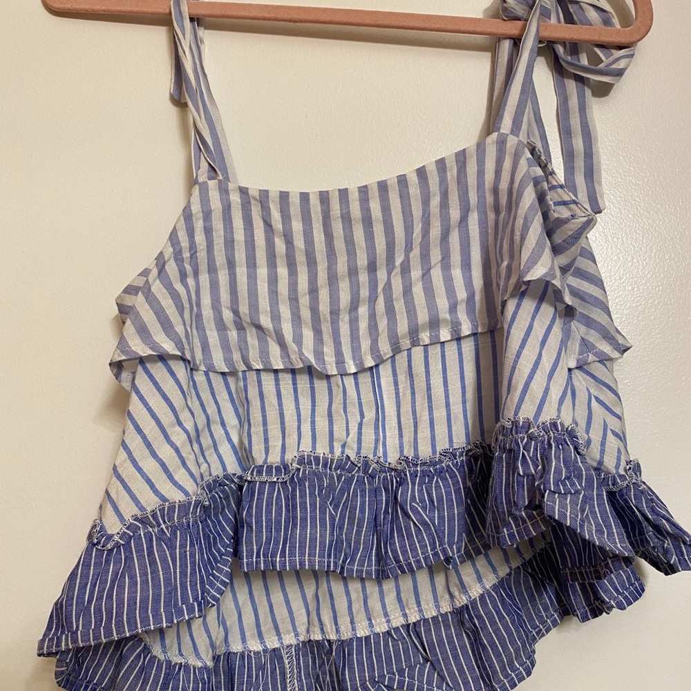 Blue and White Beach Shirt